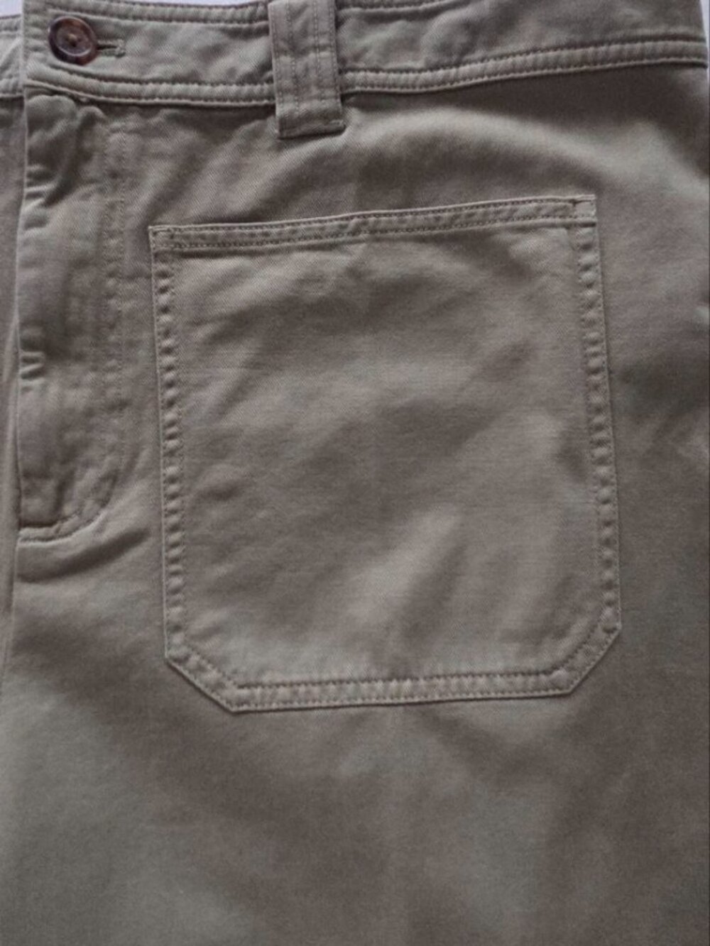 $185 Lauren Ralph Lauren Pleated Cotton Twill Wide-Leg Cargo Pant Green Size 16 - Picture 8 of 12